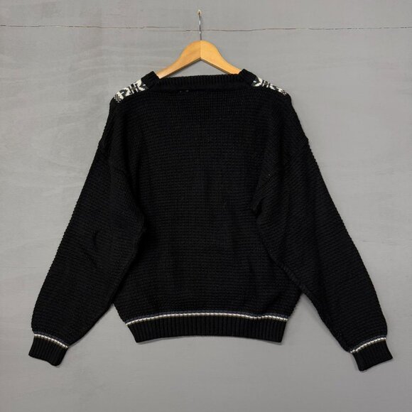 Vintage Ash Creek Chunky Aztec V Neck Sweater Large - Picture 2 of 5